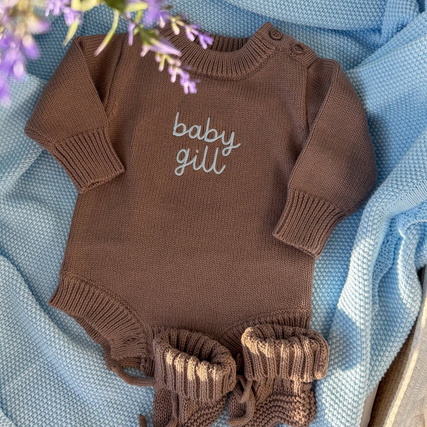 Knit Romper & Bootie Set