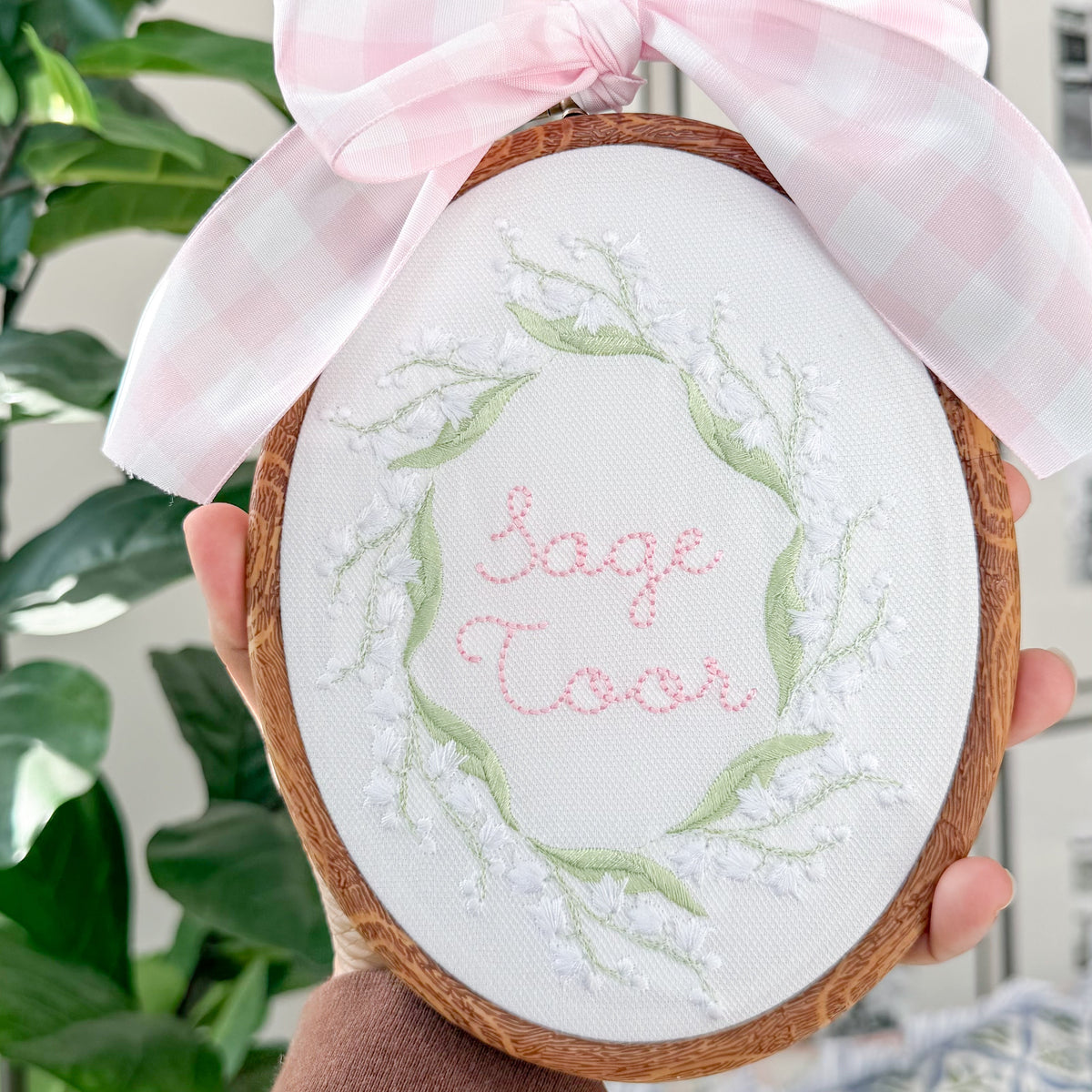 Lily of the Valley Baby Name Hoop