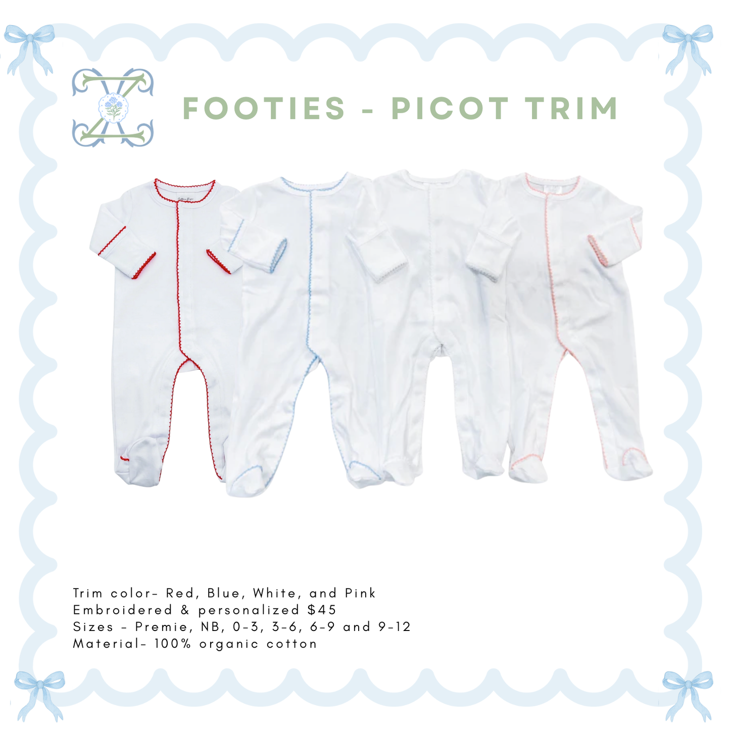 Heirloom Organic Cotton Footie