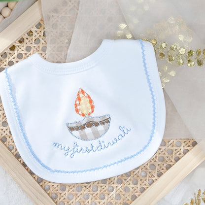 Personalized Baby’s First Diwali Embroidered Bib