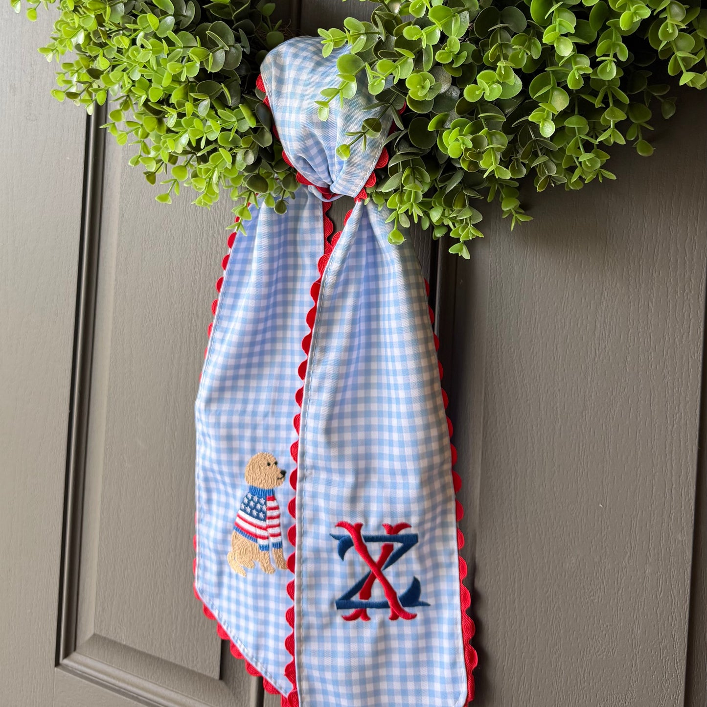 Personalized Patriotic Wreath Sash