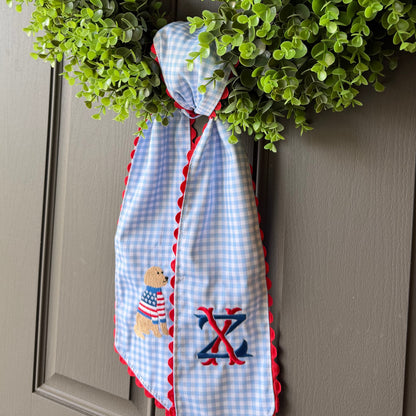 Personalized Patriotic Wreath Sash
