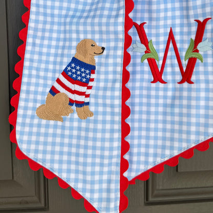 Personalized Patriotic Wreath Sash