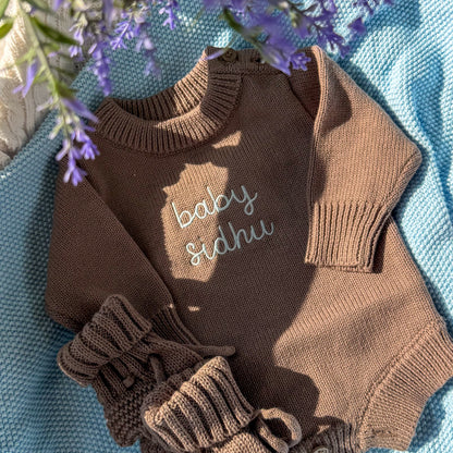 Knit Romper & Bootie Set