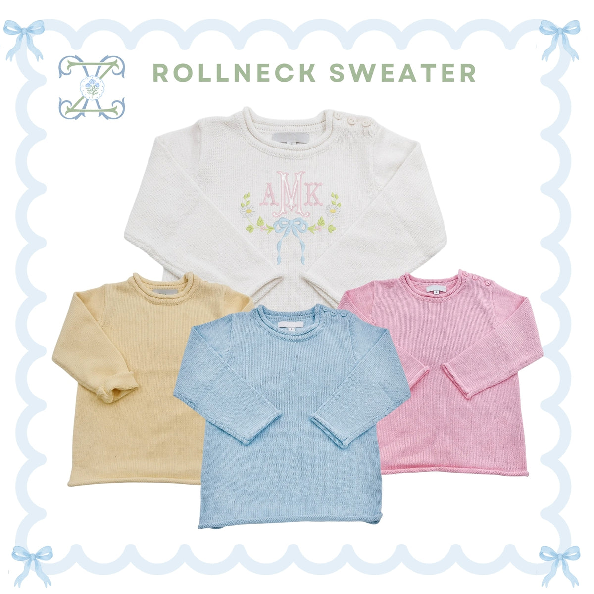 Personalized Punjabi Name Roll-Neck Sweater